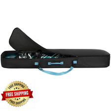 Navaris Snowboard Bag 165cm w/ Side Pocket  Adjustable Straps - Black/Blue