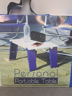 Rio Personal Lightweight Foldable Table Beach, Camping, Picnic - Carry Bag