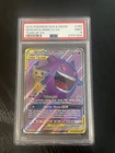 2019 POKEMON SUN & MOON TEAM UP #164 GENGAR & MIMIKYU GX TEAM UP-FA PSA 9