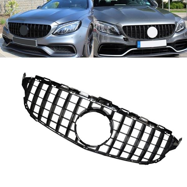 Mercedes C-Klasse W205 15-18 Front KüHlergrill Gt-Style Glanz Schwarz-image