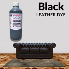 Black leather dye colour restorer kit Shoes Car seats Sofa Jackets Self Sealing