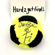 DirtBag Footbag Hacky Sack Neon Yellow Black Authentic World Foot Bag US Seller