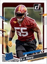 2023 Donruss #400 K.J. Henry RR RC - FB