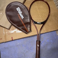 Vintage Wilson Tennis Racquet Racket with Cover Size 4 1/4 Copper Color Taiwan