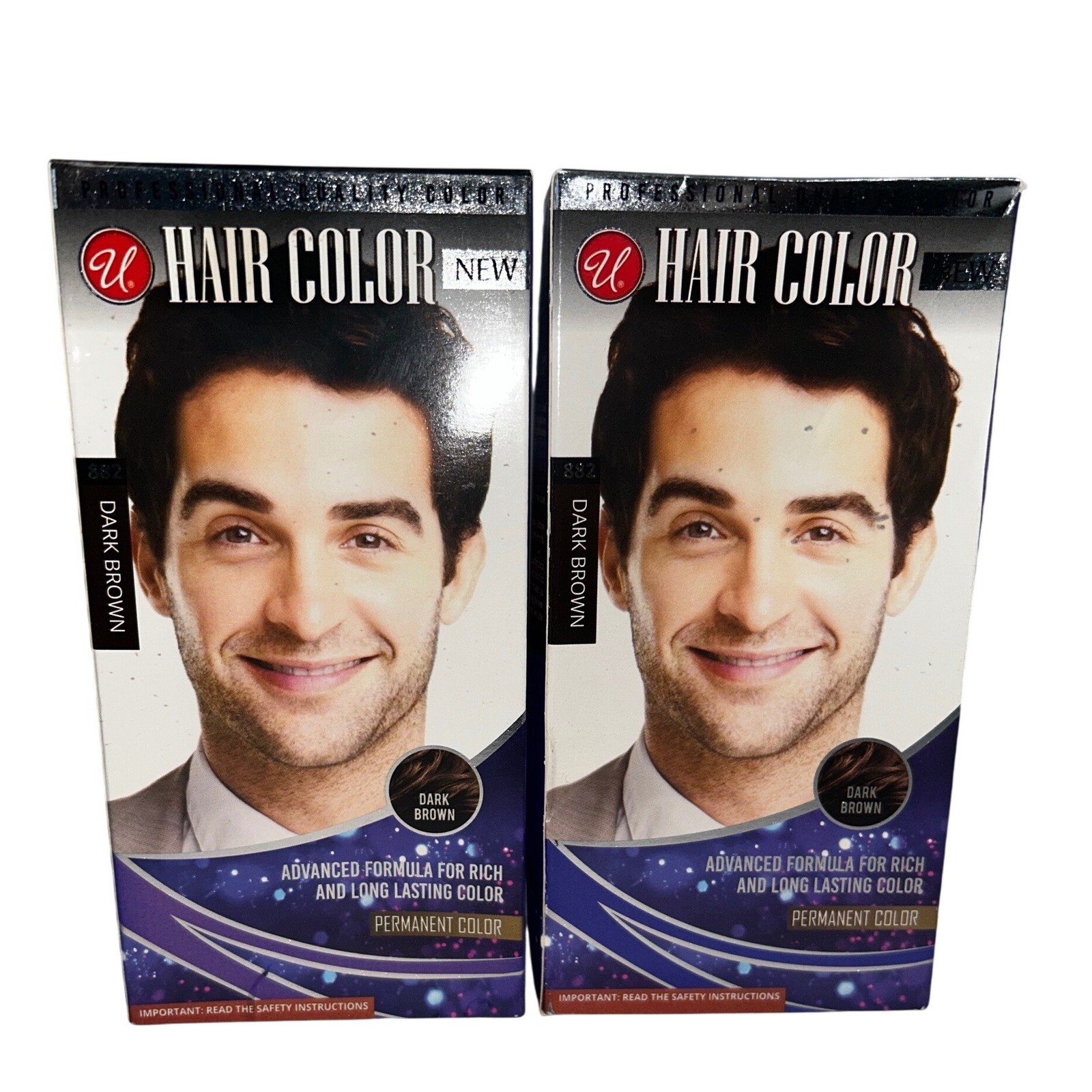 Dark Brown Permanent Hair Color 2 Boxes