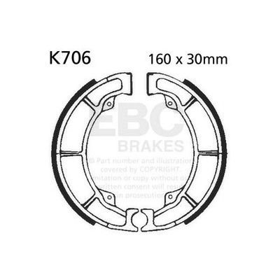 EBC Bremsbackensatz (5) 5 hinten links für Kawasaki GPZ 305 A 1983 - 1996