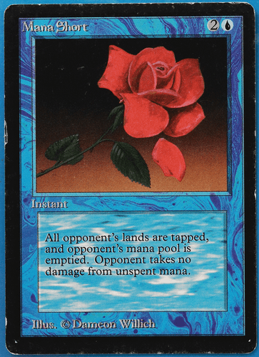 Mana Short Beta HEAVILY PLD Blue Rare MAGIC GATHERING CARD (ID# 505784) ABUGames - Picture 1 of 2