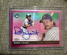 Robin Yount  2025 Topps Chrome Platinum Autographs Pink Refractor #CPA-RY /15