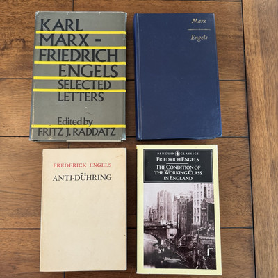Marx Engels Lot of 4 Books (letters, german ideology, working class)