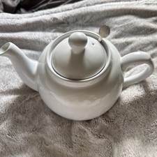 Image of London Pottery Farmhouse 6 Cup Teapot With Infuser White Brand New