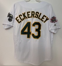 Dennis Eckersley Oakland A’s 1989 World Series White Majestic Jersey SEWN NWT L 