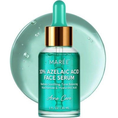 MAREE 10% Azelaic Acid Face Serum  Redness Soothing Hydrating Serum with Niac...