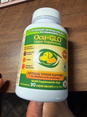 Ocu Glo Canine Vision Supplement for Medium/Large Dogs over 11lbs 90 GelCaps