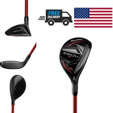 High Draw Rescue Hybrid Golf Club Left Hand Stiff Flex 23 Degree Loft Black