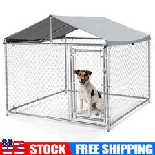 79  W Outdoor Kennel Heavy Duty Steel Dog Cage Pet Fence Chicken Coop Hen House
