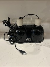 Zoo Med Reptile Dual Mini Deep Dome Heat Lamp Light Fixture LF-19 With Lamps  