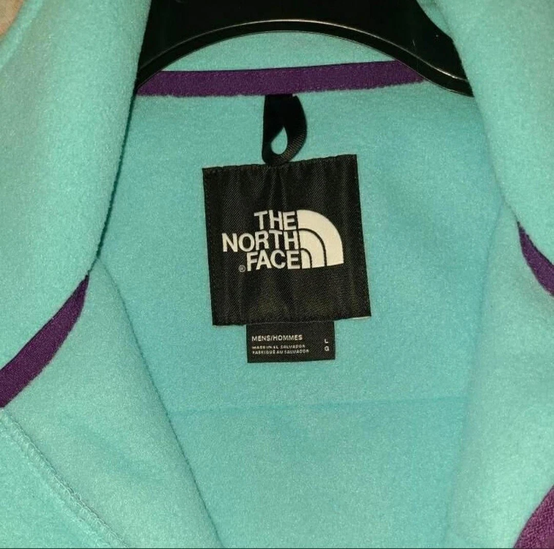 North Face Denali Men's L Full Zip Colorblock Fleece Jacket Zipped Pockets image 3