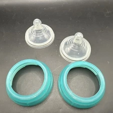 Small Lot Of Tommee Tippee Baby Bottle Nipple And Lid Rings Parts