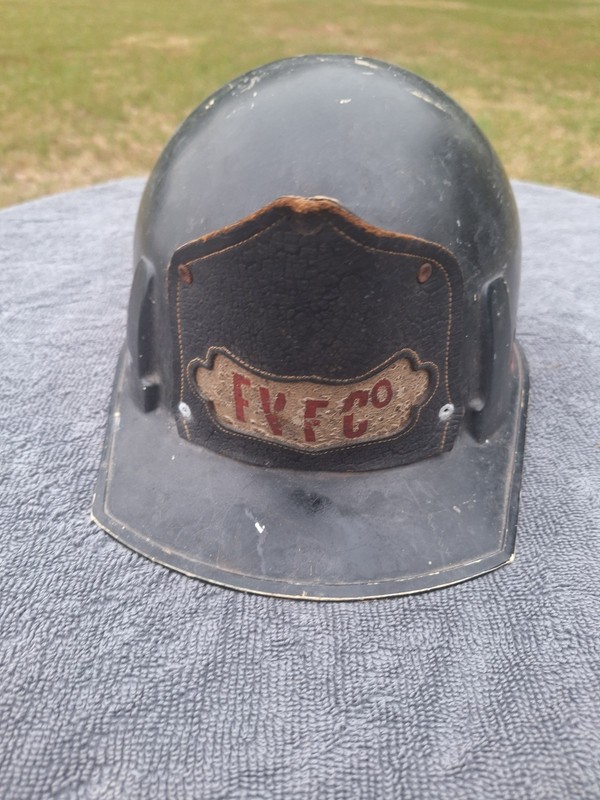 Fyreco  Hat Helmet Leather  Firemans Front  Shield  Farmington De?