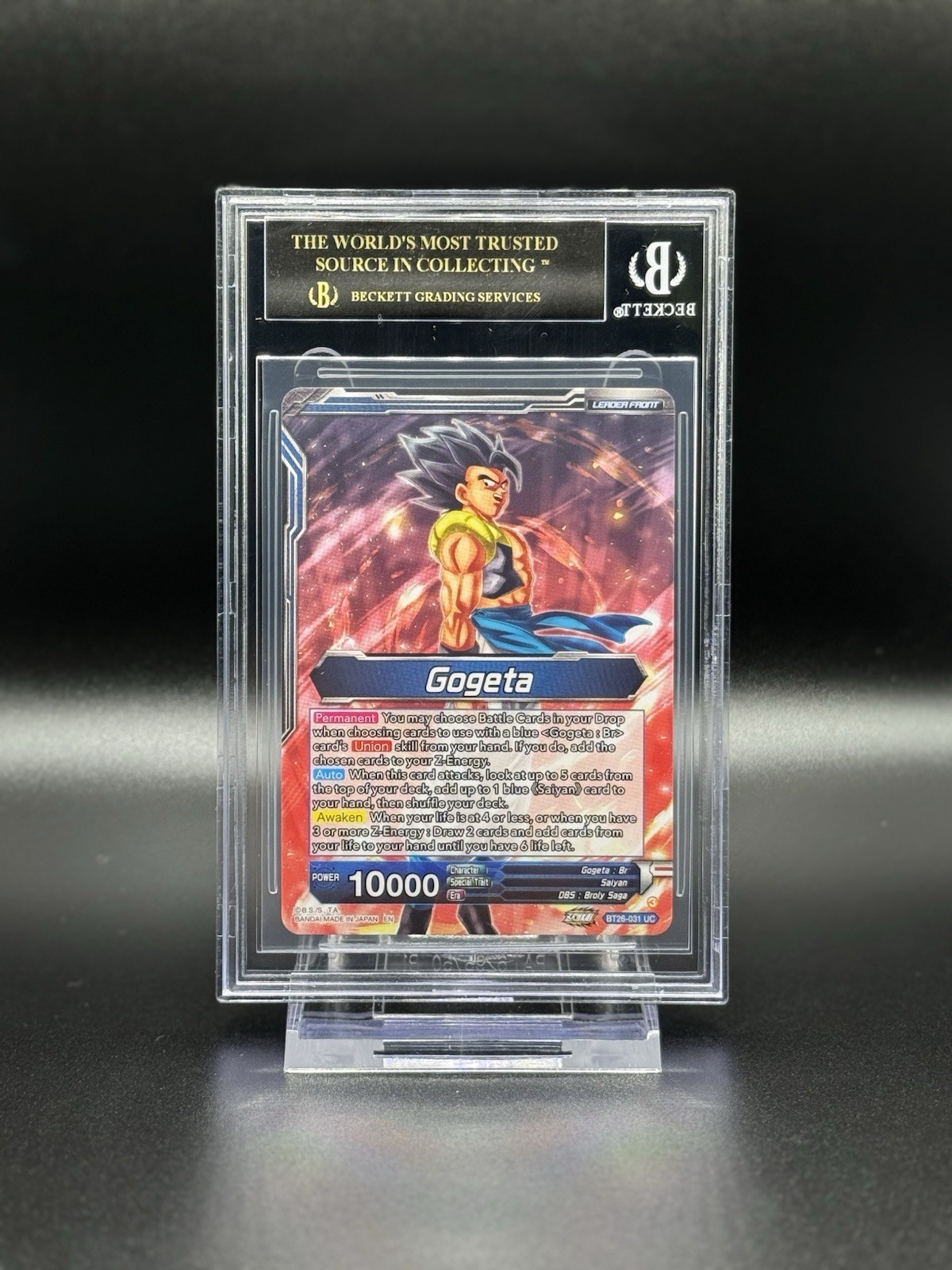 BGS 10 Black Label SSB Gogeta, Mighty Fusion Warrior SLR BT26-031 view 2