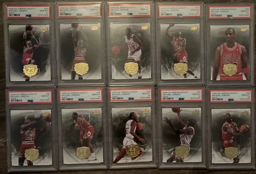 Michael Jordan Legacy Gold PSA 10 10 Card Lot