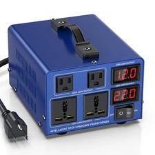 1500 watt Voltage Conversion Transformer Heavy-Duty Step-up/Step-Down AC 110V...