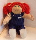 VTG Cabbage Patch Kid Doll Factory Red Hair Green Eyes  1982 Orig Shoes Outfit