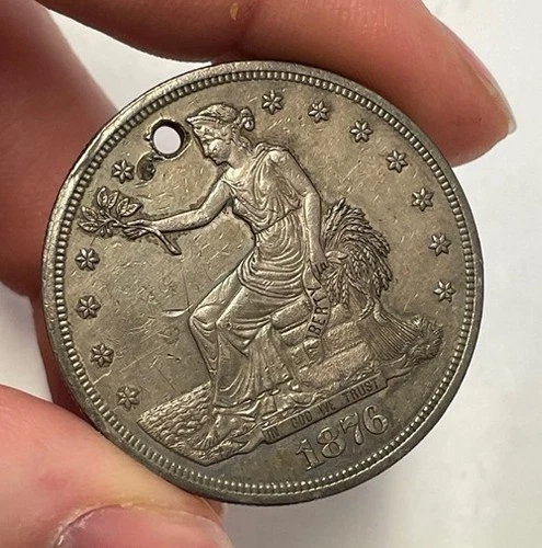 U.S. - 1876 Large Silver Trade Dollar - See Photos