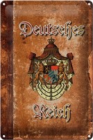 Schild Blech 20X30Cm - Made In Germany - Bayern Deutsches Reich Wappen Metall De