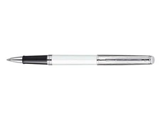 Waterman Hemisphere Deluxe Metal White  Rollerball Pen   New In Box *