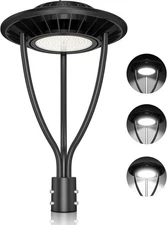LED Post Top Light Fixture 60W 48W 36W Wattage Adjustable IP65 Pole Lamp Outdoor