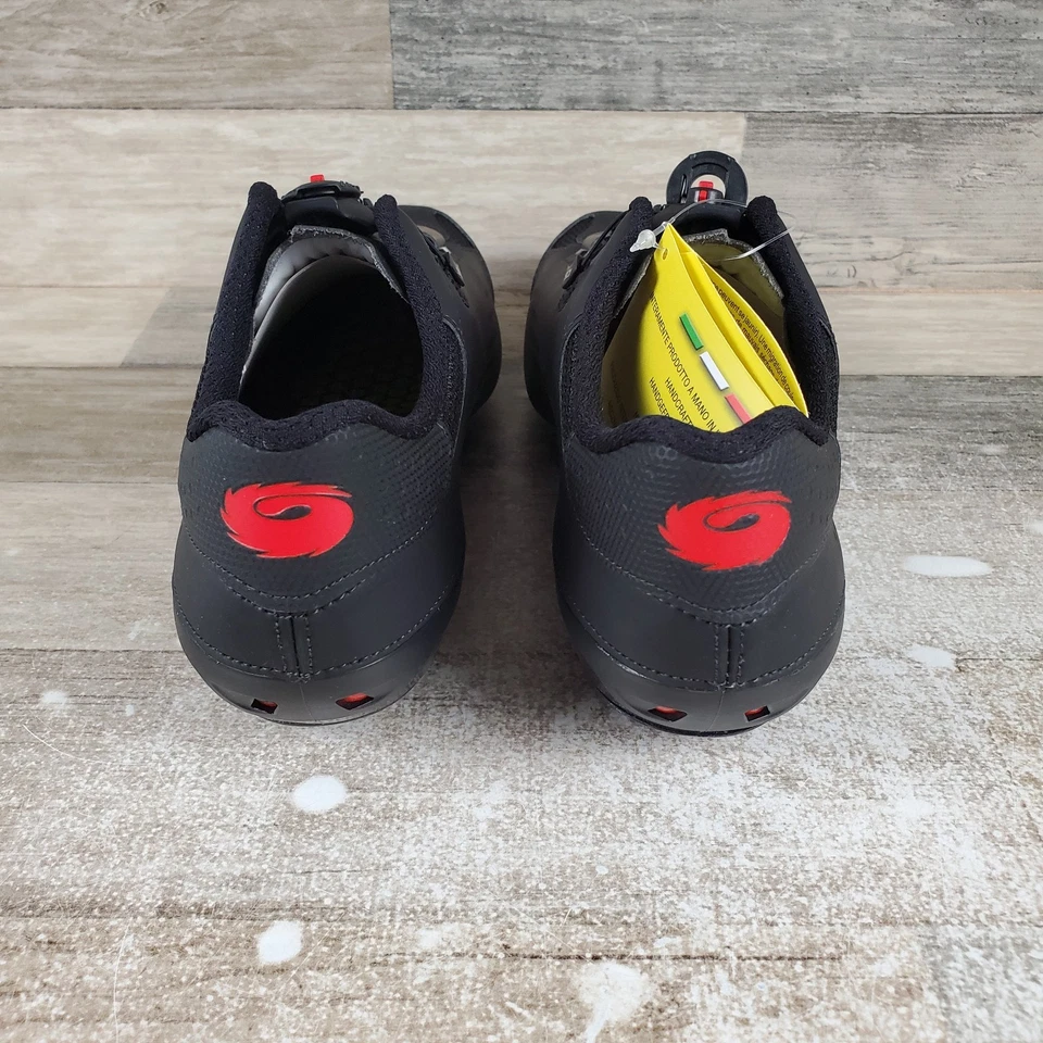 Мужские велосипедные туфли SIDI Sixty размер 9,5 черный кожаный циферблат система низкие верхние кроссовки - Изображение 3 из 4