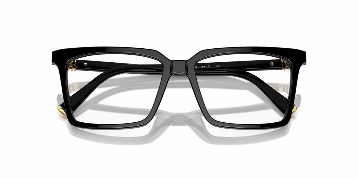 NEW MIU MIU EYEGLASSES VMU 08X 16K1O1 WOMEN SQUARE MU08XV 16K1O1 BLACK EYEWEAR Miu Miu MU 08XV 16K1O1 Glasses - Pretavoir main image 4