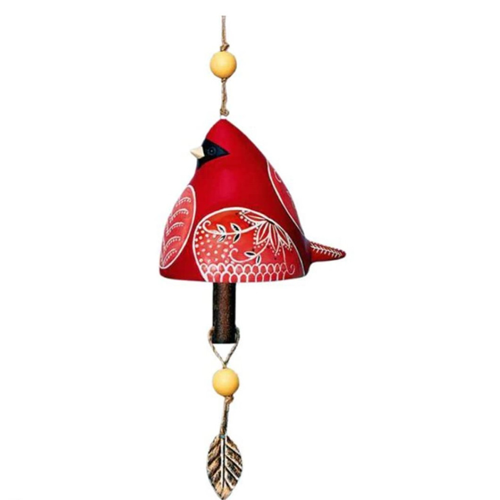 Bird Song Bell Garden Decoration,Hanging Rustic Wind Chime, Pendant Metal6630