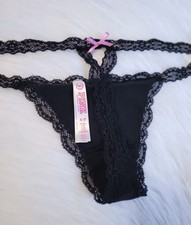 LOT Vintage PINK Victoria's Secret PANTIES Y2k Thong V-String Bikini Bundle Dog