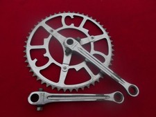 Vintage CHATER LEA Chainset/ Cranks 52 tooth, 3/32 chain, Road Bike, England