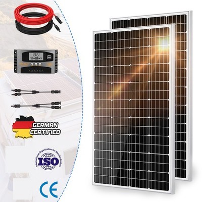 2 Pieces 600W Solarpanel Kit 300W Solarmodul fur Garden Camper Roof Motorhome