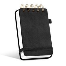 Small Notebooks 3X5 Leather Pocket Notepad 150 Pages Mini Top Spiral Notebook, 1