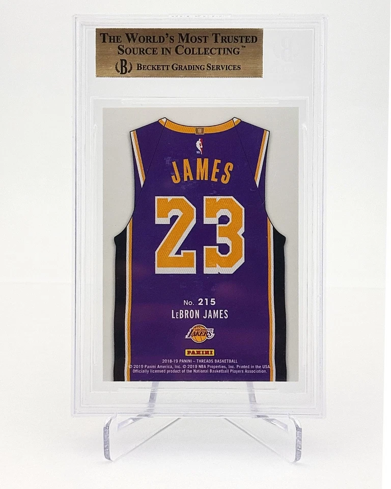 LeBron James 2018-19 Panini Threads STAT SP #215 BGS 9.5 Lakers - Image 2 of 2