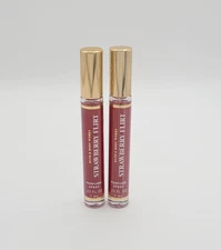 2 Bath & Body Works Strawberry Flirt Travel Size Perfume Spray Mist .23 oz New