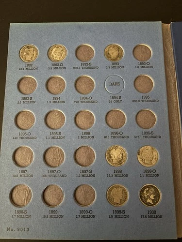 🔥Barber Dime Set, 41 Total Coins, Older Whitman Album, AG-Good, BID TO WIN🔥