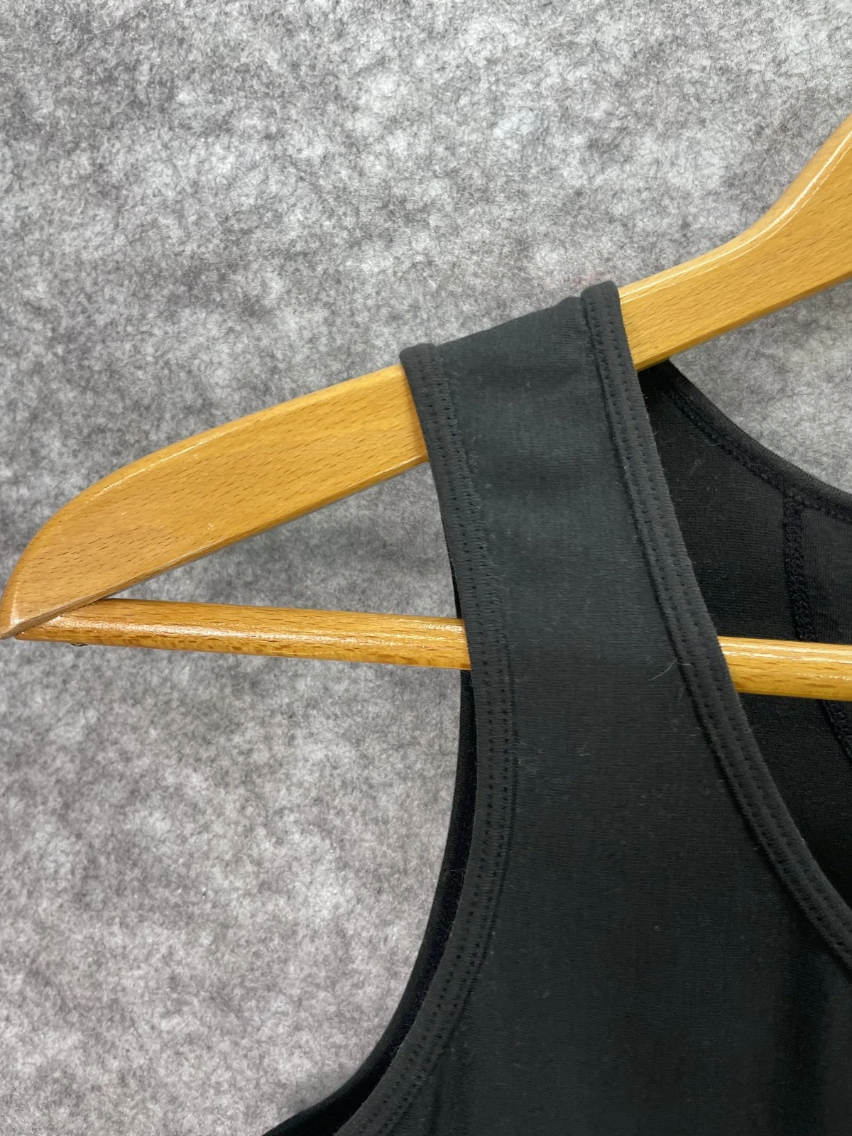 VETEMENTS prAna abito donna grande nero senza maniche aderente e svasato elasticizzato tempo libero