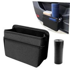 Car Trash Can, Foldable Mini Car Trash Can with 1 Roll Garbage Bag, Hanging