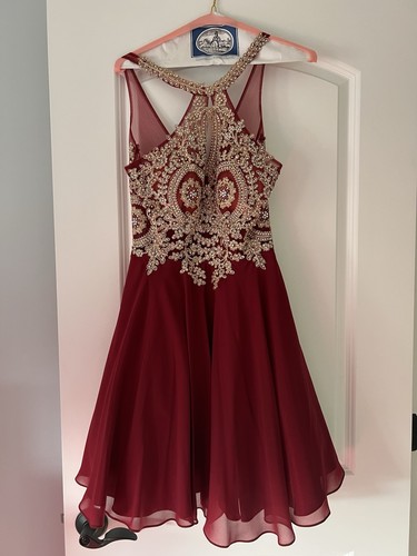 Dancing Queen USA Maroon Homecoming Dress
