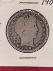 🌴1900 Barber Half Dollar | 90% Silver | Circulated | Not Grated
