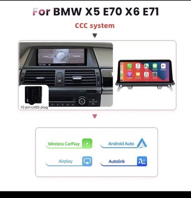 12.3'' CarPlay Navi Touch Screen Radio Unit for BMW X5 E70 X6 E71 CCC 2007-2010