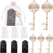 48PCS 75th Birthday Bottle Opener 75 Souvenir Party Supplies Key Opener 75th ...