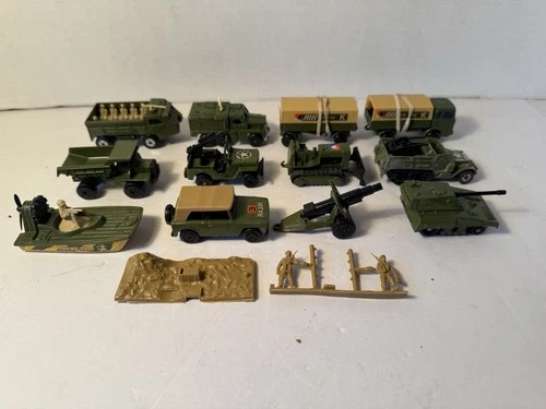 Vintage Lot Of 12 Matchbox Cars Military Diecast 70’s Lesney England Excellent