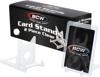 5x BCW 2 Piece Stand Card Holder for Magnetic Holder Toploader Graded Cards
