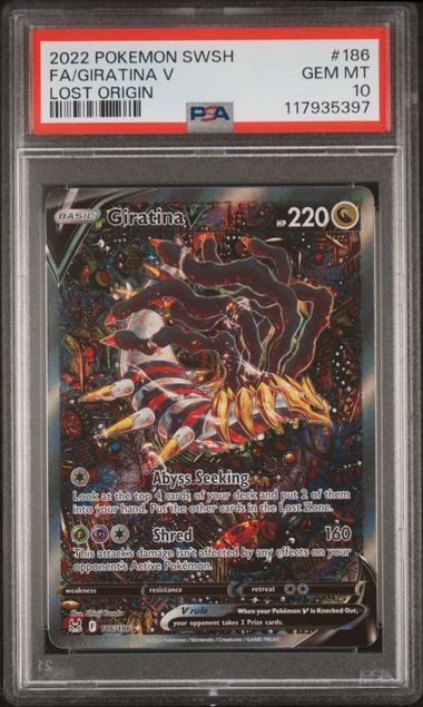 Pokemon Giratina V Lost Origin Full Alt Art #186 PSA 10 Gem Mint
